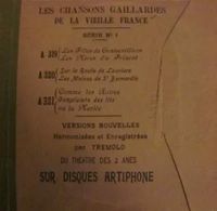 Les chansons gaillardes de la vieille France. Série no 1